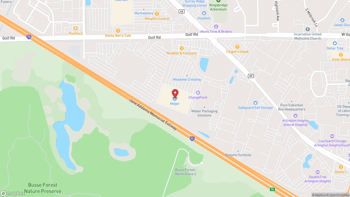 Map of Meijer in Rolling Meadows, IL