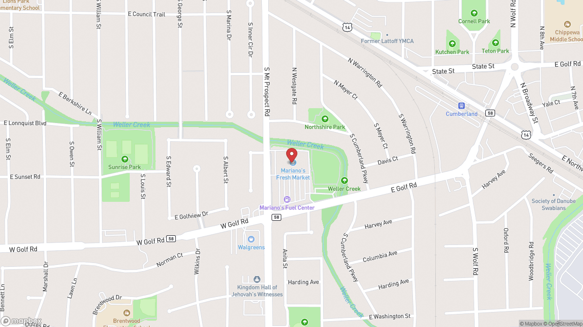 Map of Mariano's Fresh Market in Des Plaines, IL