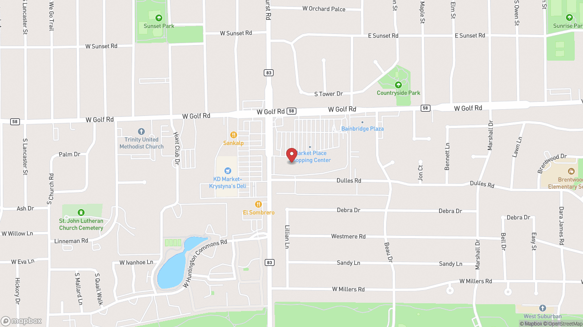 Map of China Wok in Des Plaines, IL