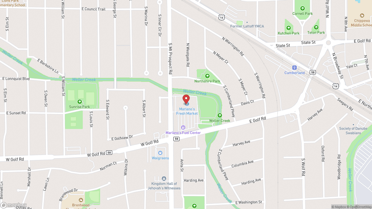 Map of Mariano's Fresh Market in Des Plaines, IL