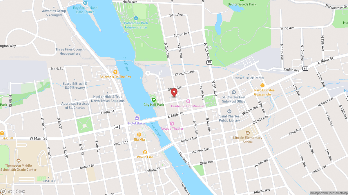 Map of Townhouse Books in Saint Charles, IL