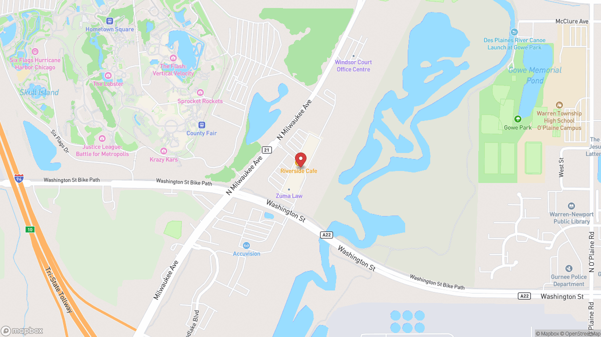 Map of Riverside Cafe in Gurnee, IL